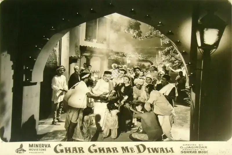 Sohrab Modi (Producer), Ghar Ghar Me Diwali, 1955, Lobby Card