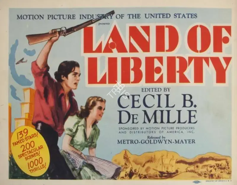 Cecil B. DeMille (Director), Land of Liberty, 1940, Lobby card