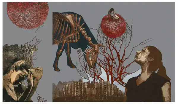 Sonia Mehra Chawla (Artist), Membrane, 2009, Painting
