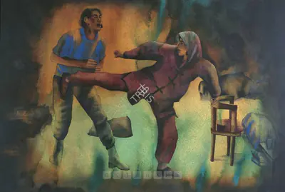 Anju Dodiya (Artist), Self Defence, 1997, Painting