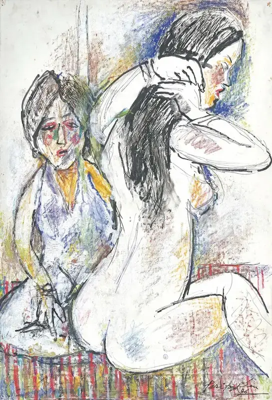 Paritosh Sen (Artist), Untitled, 1996, Painting