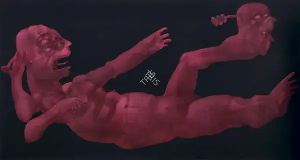 Rahul Chowdhury (Artist), Burning Desire - Shadows-10, 2009, Painting