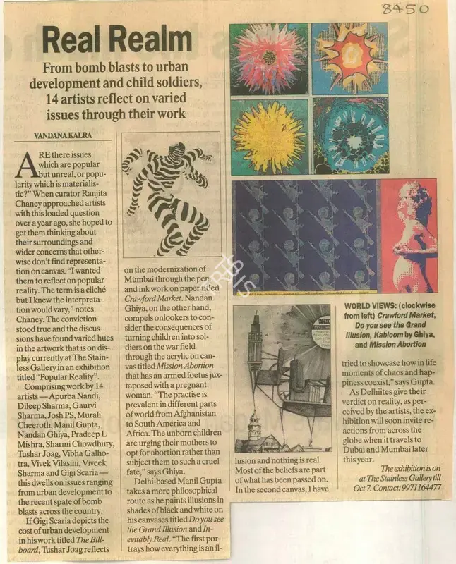 Vandana Kalra (Reporter), Real Realm, 2008, Newspaper Clipping