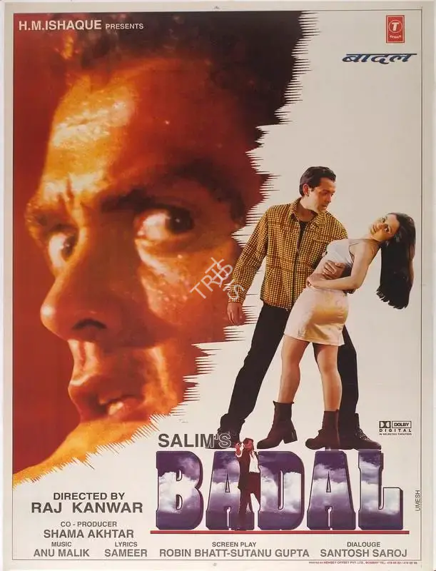 Salim (Producer), Badal, 2000, Full Sheet Poster