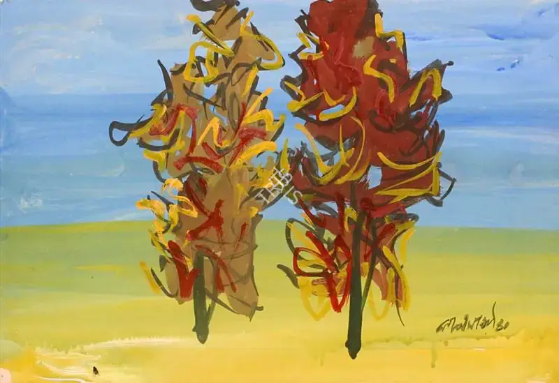 Ghose, Gopal (Artist). Untitled, 1980 | Painting, Sa.Onl/20.05.21, 2021 · Saffronart