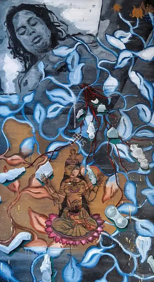 Reena Saini (Artist), Sleeping River Inhale, 2002, Painting