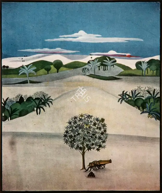 Bhupen Khakhar (Artist), Landscape with Cannon, 1969, Painting
