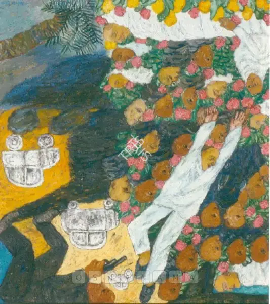 Arpita Singh (Artist), Pink Flowers Yellow Flowers, 1989, Painting