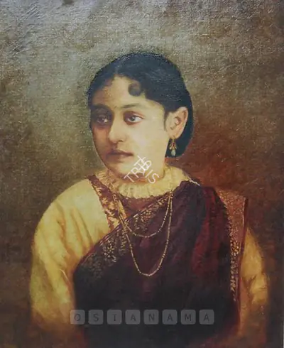 Anonymous (Artist), Portrait Of A Lady Of Tagore Family, Painting
