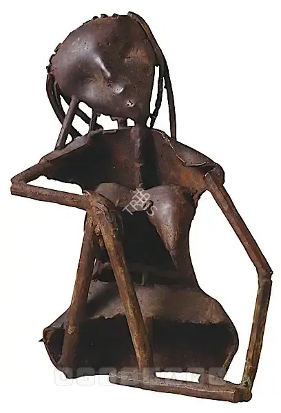 Somnath Hore (Artist), Seated Girl, 1981, Sculpture