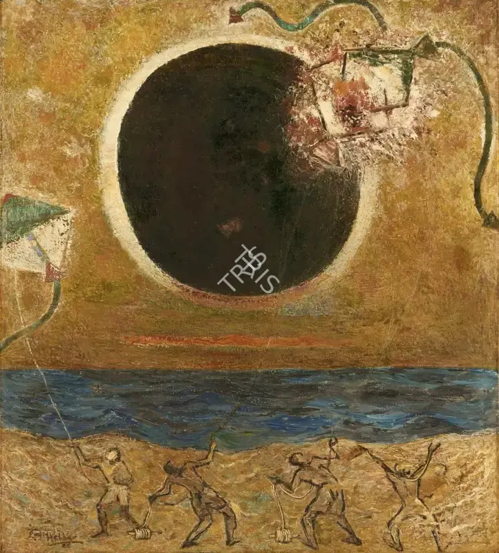 Hebbar, K.K. (Artist). Kites, 1985 | Painting, So.NeY/17.03.25, 2025 · Sotheby's