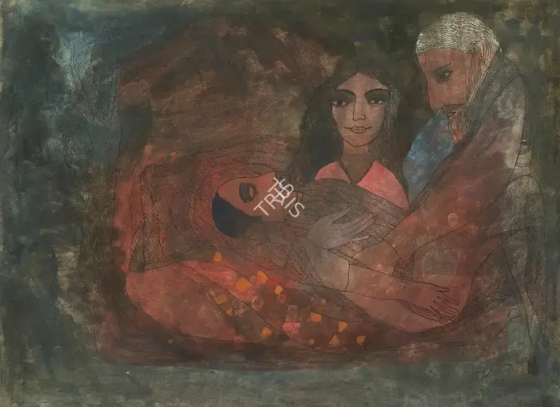 Badri Narayan (Artist), Savitri, 2002, Painting