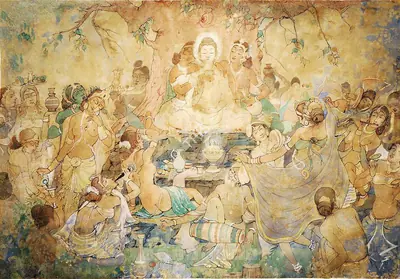 K.H. Ara (Artist), The Temptation Of Buddha, 1941, Painting