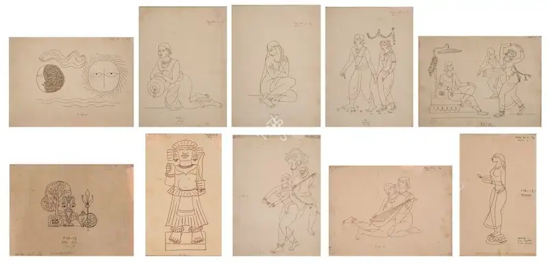 Hebbar, K.K. (Artist). Untitled (Silappadikaram Series), 1964 | Drawing, Ch.NeY/25.03.26, 2026 · Christie's