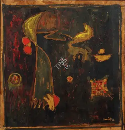 V.S. Gaitonde (Artist), Bird Series, 1952, Painting