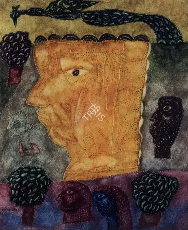 Arpita Singh (Artist), Head IV, 1984, Painting