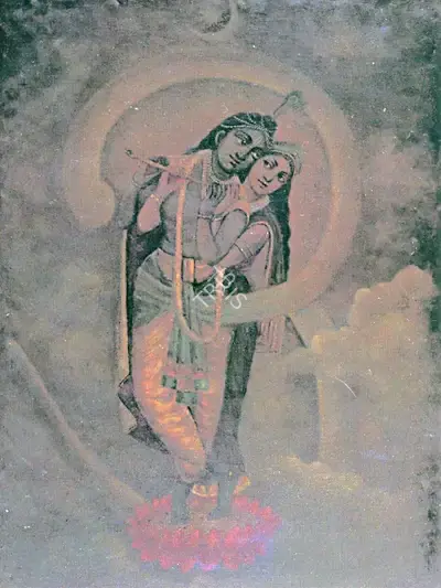 Early Bengal School (Artist), Krishna and Radha, Painting