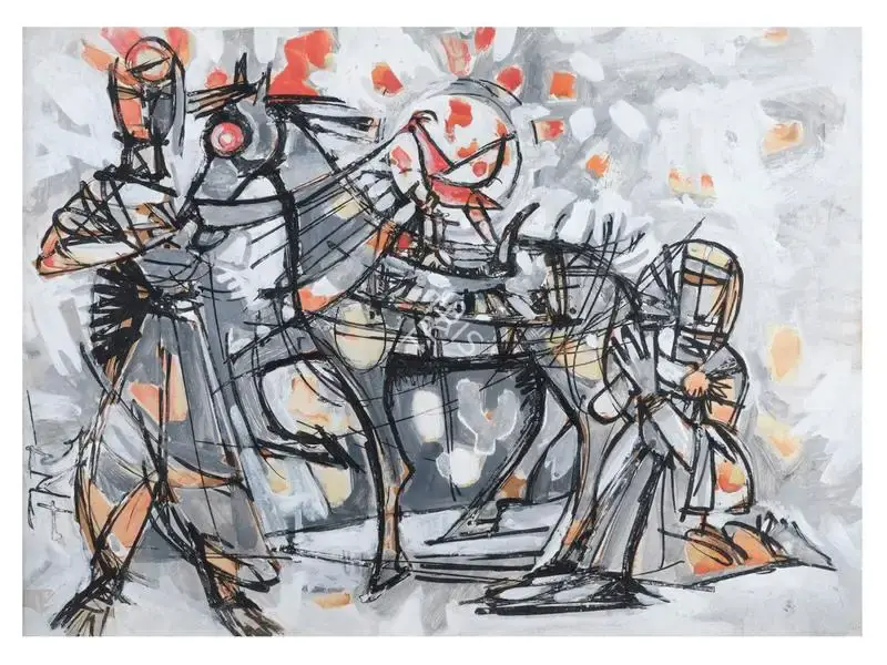 Nirode C. Mazumdar (Artist), Mahabharat Series, 1964, Painting