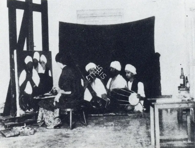 Amrita Sher-Gil (Artist), Painting the Musicians, 1940, Painting
