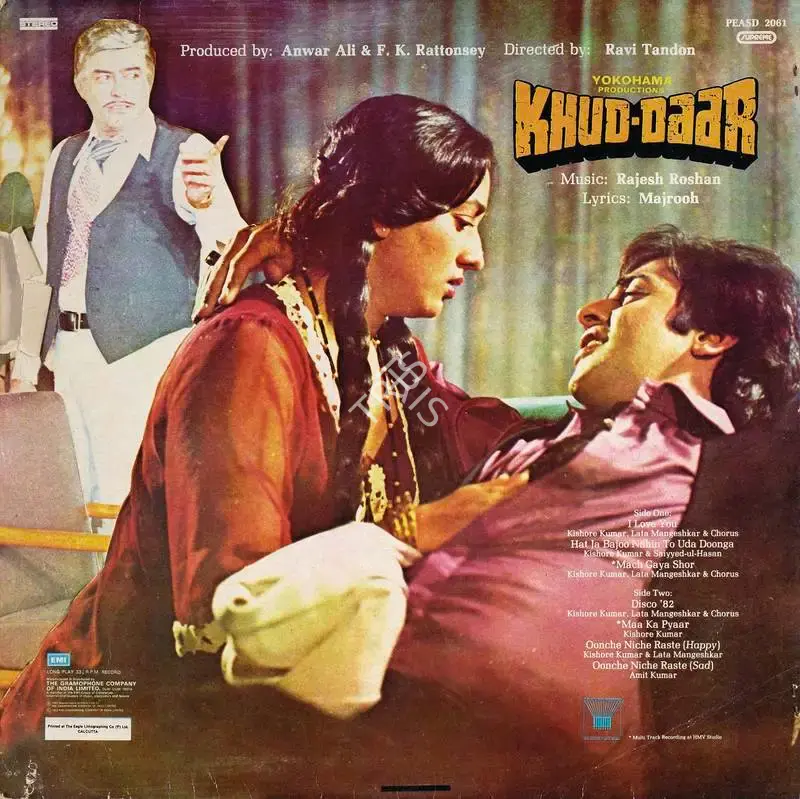Anwar Ali (Producer), Khud Daar, 1982, Record Cover