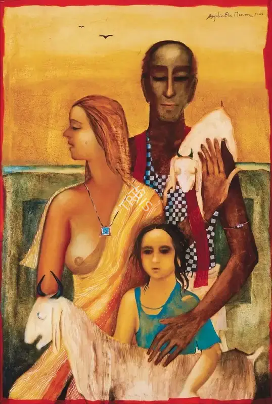 Anjolie Ela Menon (Artist), Pastoral II, 2002, Painting