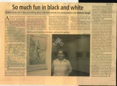 Kishore Singh (Reporter), So Much Fun in Black and White, 2009, Newspaper Clipping