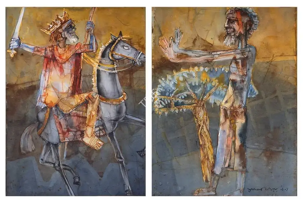 Ray, Shyamal Dutta (Artist). Untitled, 1999 | Painting, AG.Onl/28.10.23, 2023 · Asta Guru