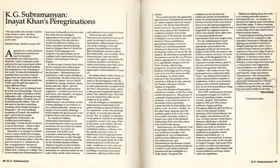 David Elliott (Essayist), K G Subramanyan, 1989, Essay