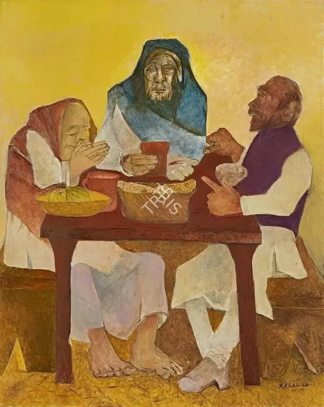 Khanna, Krishen (Artist). Emaus, n.d. | Painting, AG.Onl/09.09.21, 2021 · Asta Guru