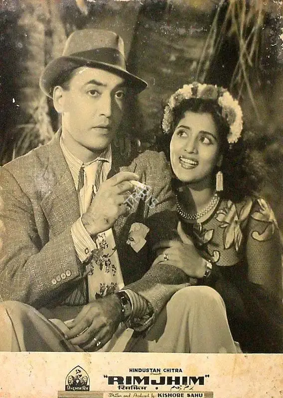 Kishore Sahu (Producer), Rimjhim, 1949, Lobby Card