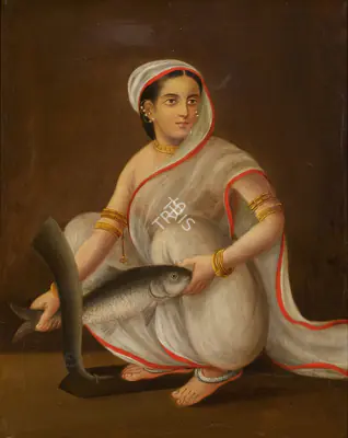 Anonymous (Artist), Untitled (Indian Cook on the So-Called Stand Knife), 1879, Painting