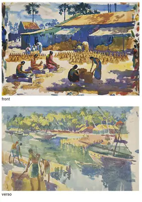 S.H. Raza (Artist), Untitled (Double Sided), 1940, Painting