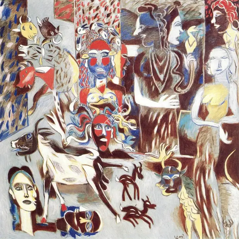 Subramanyan, K.G. (Artist). Avatars. Oil on Canvas, 1997 | K.G. Subramanyan, 2003 | Painting | FineArts | 00566210