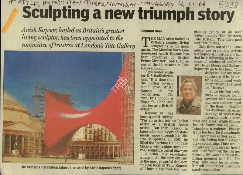 Poonam Goel (Reporter), Sculpting a new triumph story, 2006, Newspaper Clipping