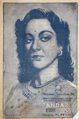 Mehboob (Producer), Andaz, 1949, Cyclostyled Lyrics Leaflet