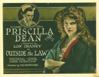 Tod Browning (Producer), Outside the Law, 1920, Lobby Card