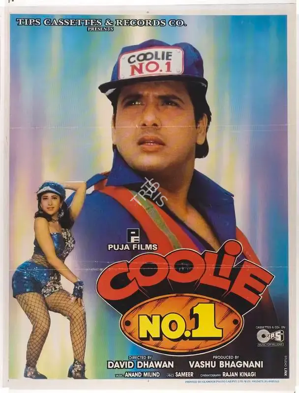 Vashu Bhagnani (Producer), Coolie No 1, 1995, Full Sheet Poster