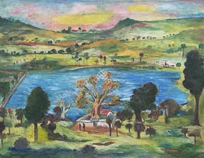 K.H. Ara (Artist), Untitled (Landscape), 1930, Painting