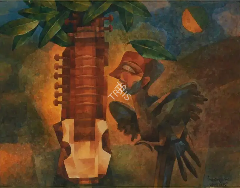Saibal Ghosh (Artist), Untitled, 1990, Painting
