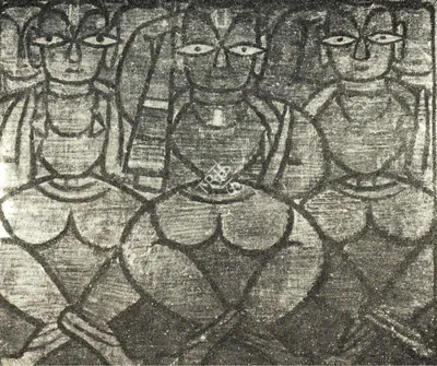 Jamini Roy (Artist), Vaishnavas, 1935, Painting