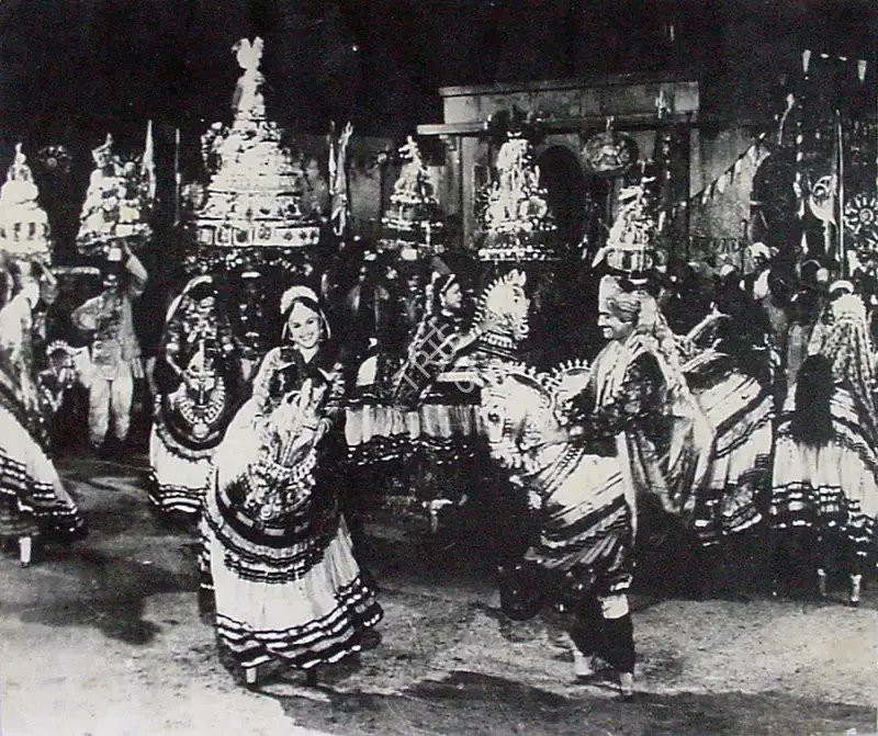 P. Ellappa (Cinematographer), Insaniyat, 1955, Photographic Still