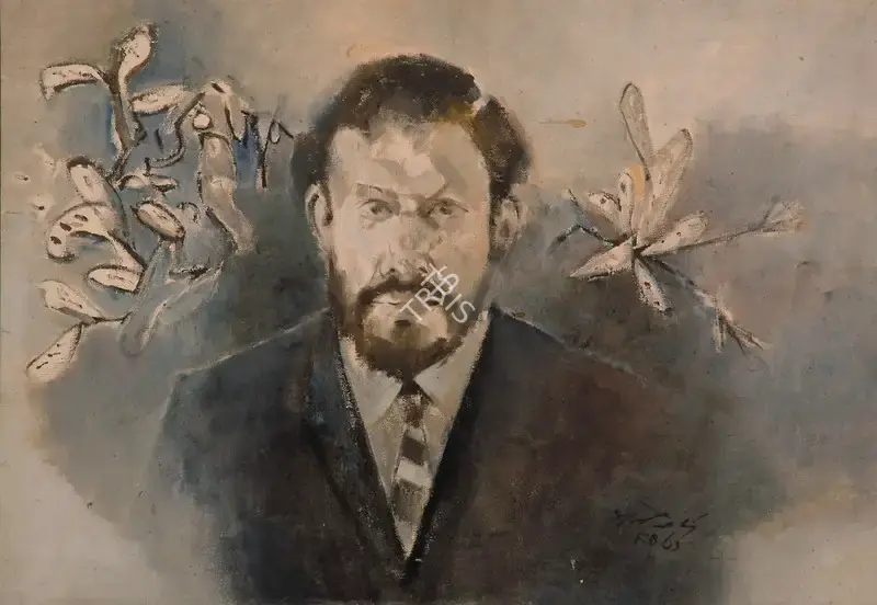 G.R. Santosh (Artist), Portrait of Francis Newton Souza, 1965, Painting