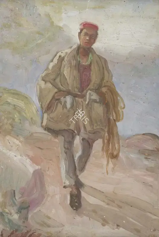 Prahlad Karmakar (Artist), Himalayan Boy, Painting