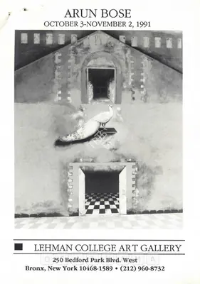 Arun Bose (Artist), Arun Bose, 1991, Solo Exhibition Invitation