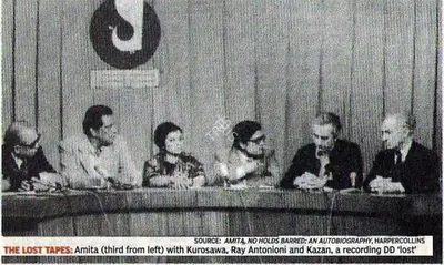 Unknown (Photographer). Ray at a Doordarshan Panel Discussion . | Contemporary Photograph | CinemaEducation | 00724402