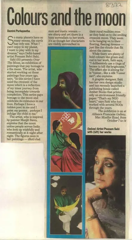 Damini Purkayastha (Reporter), Colours and the Moon, 2009, Newspaper Clipping