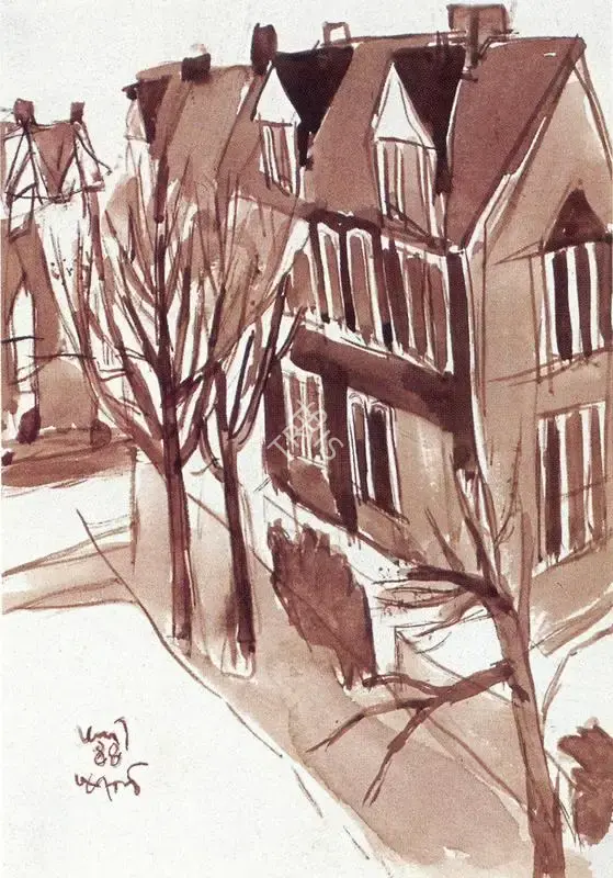 Subramanyan, K.G. (Artist). Pages from Oxford Sketchbook (set of 8). Watercolour on Paper, 1988 | K.G. Subramanyan, 2003 | Painting | FineArts | 00566256