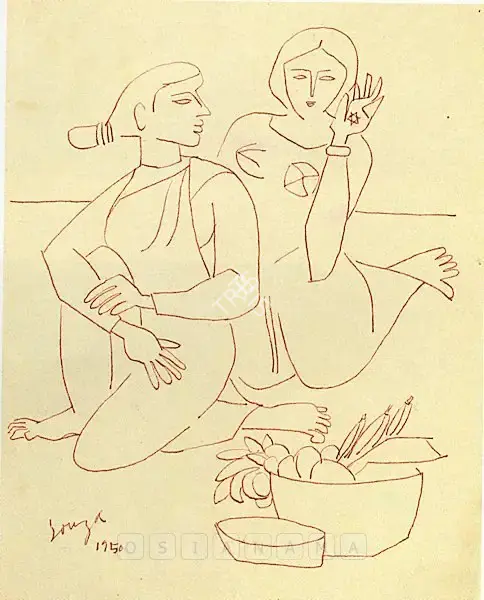 F.N. Souza (Artist), Untitled, 1950, Drawing