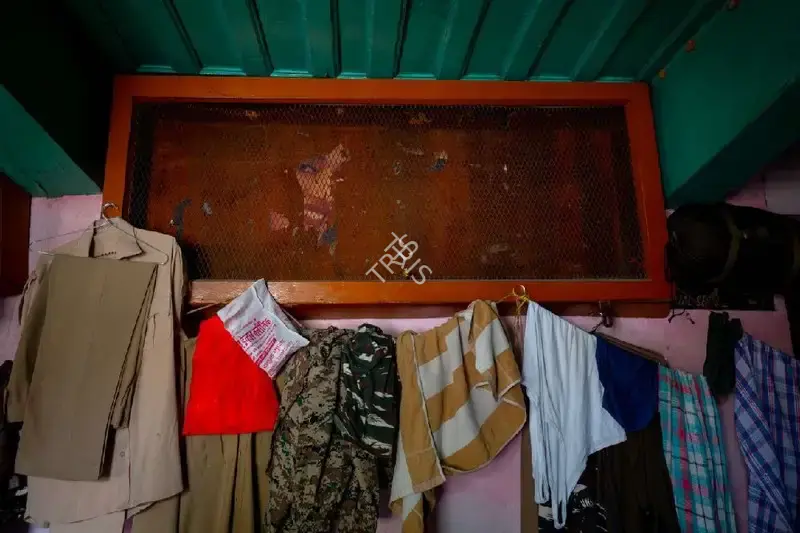 Hemant Chaturvedi (Photographer), Neelam Cinema, Srinagar, Jammu and Kashmir- Torn Poster, 2024, Contemporary Photograph