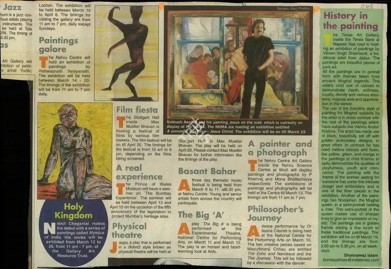 Shahnawaz Islam (Reporter), History in the Painting, 2000, Newspaper Clipping